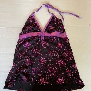 Kelle halter top purple black dance to M